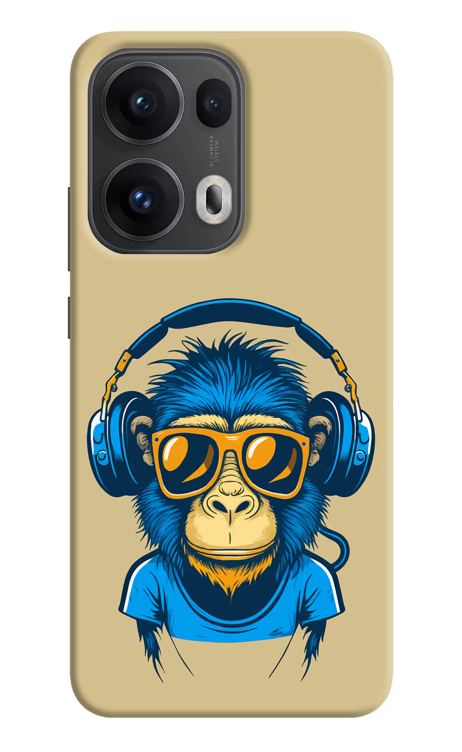 Monkey Headphone Oppo Reno13 Pro 5G Back Cover, Hard case