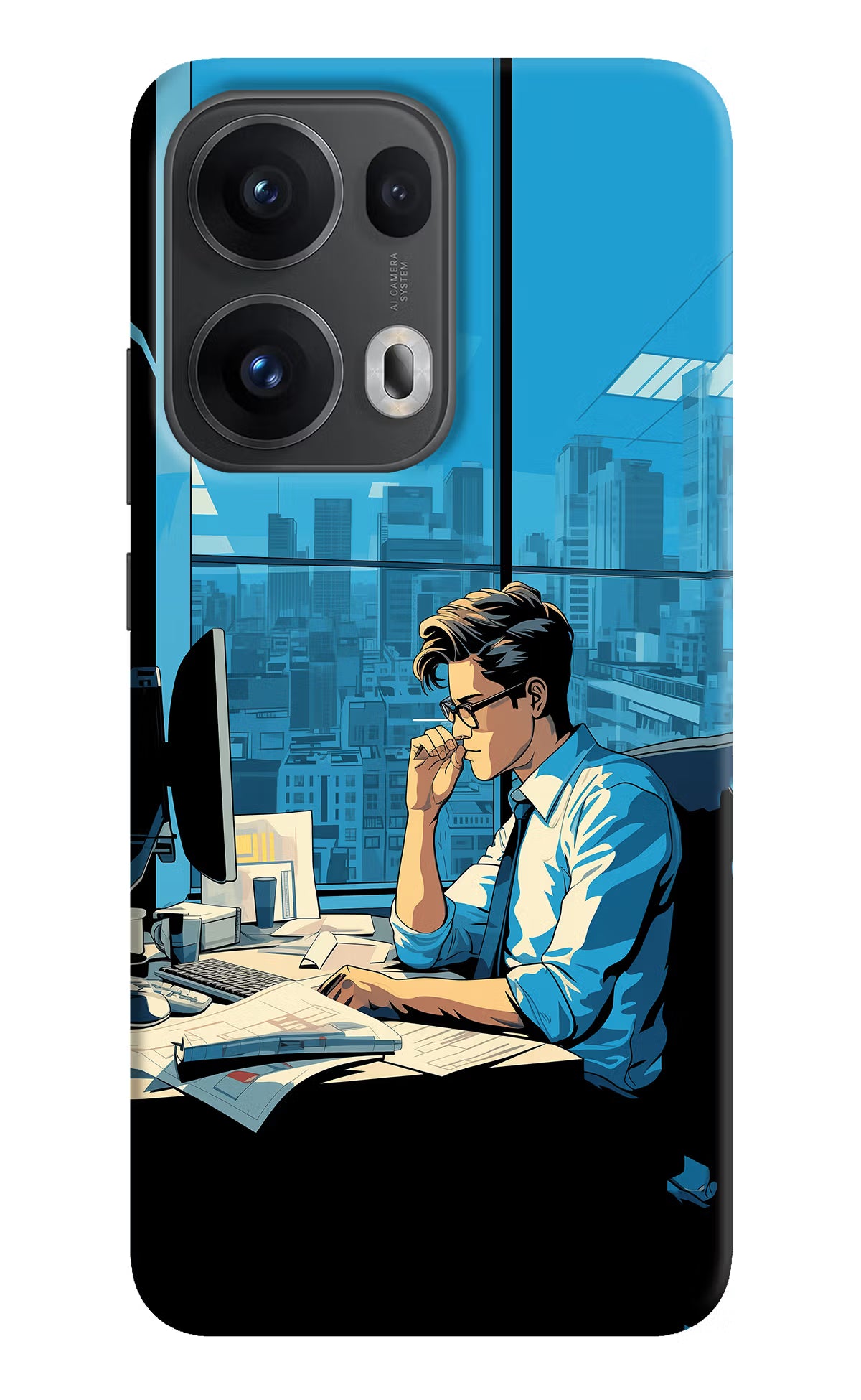 Focused Hustler (AI Generated) Oppo Reno13 Pro 5G Hard Case Back Cover by Casekaro