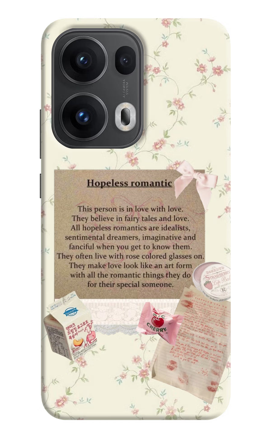 Hopeless Romantic Oppo Reno13 Pro 5G Back Cover, Hard case