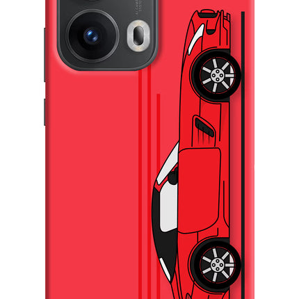 Red Velocity Oppo Reno13 Pro 5G Hard Case Back Cover by Casekaro