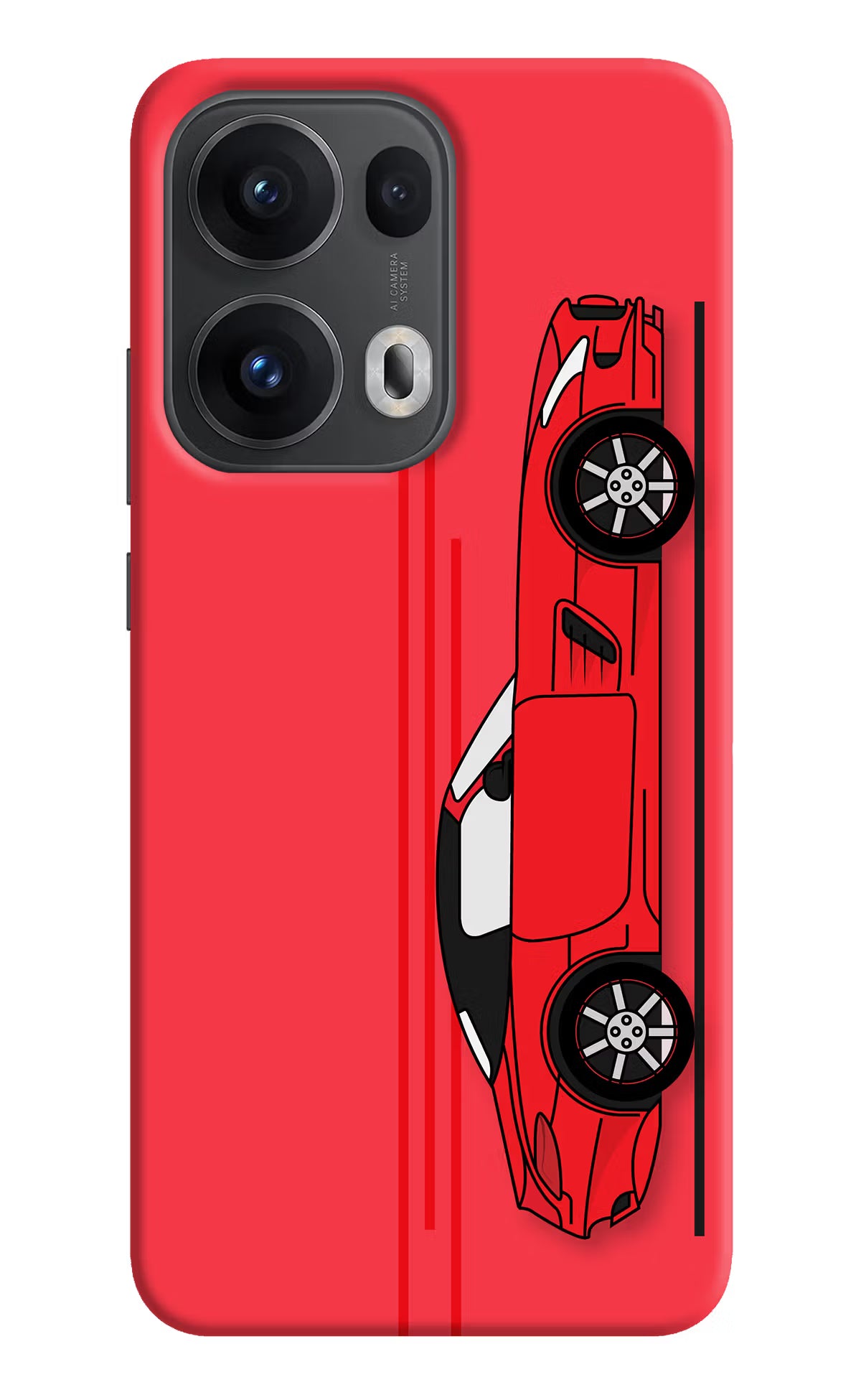 Red Velocity Oppo Reno13 Pro 5G Hard Case Back Cover by Casekaro