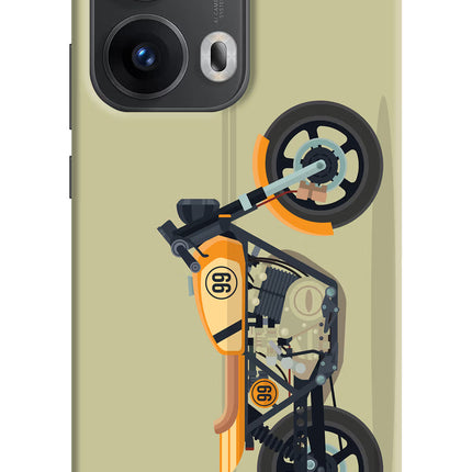 Vertical Speedster Oppo Reno13 Pro 5G Hard Case Back Cover by Casekaro