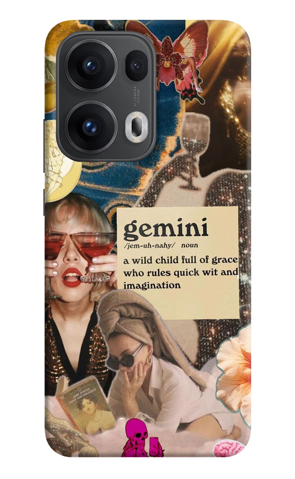 Gemini Zodiac Oppo Reno13 Pro 5G Hard Case Back Cover by Casekaro