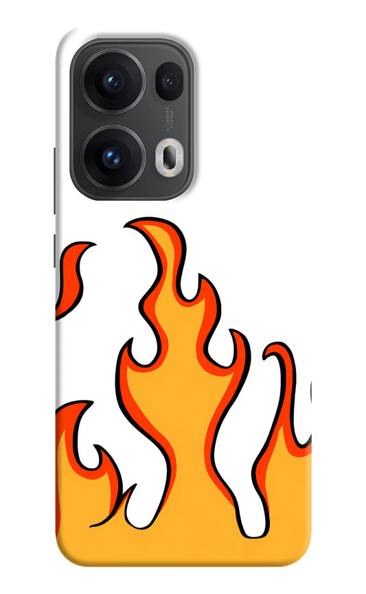 Fired Up – White Oppo Reno13 Pro 5G Hard Case Back Cover by Casekaro