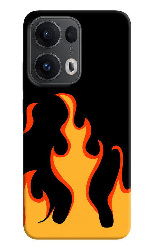 Fired Up – Black Oppo Reno13 Pro 5G Hard Case Back Cover by Casekaro