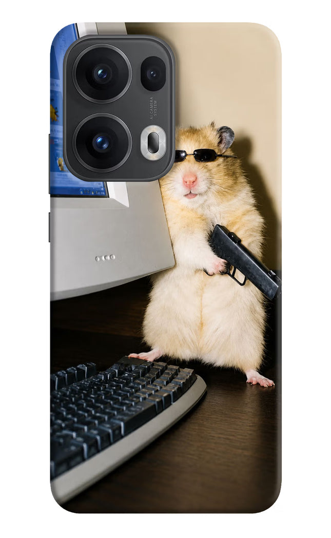 Hacker Hamster Oppo Reno13 Pro 5G Hard Case Back Cover by Casekaro