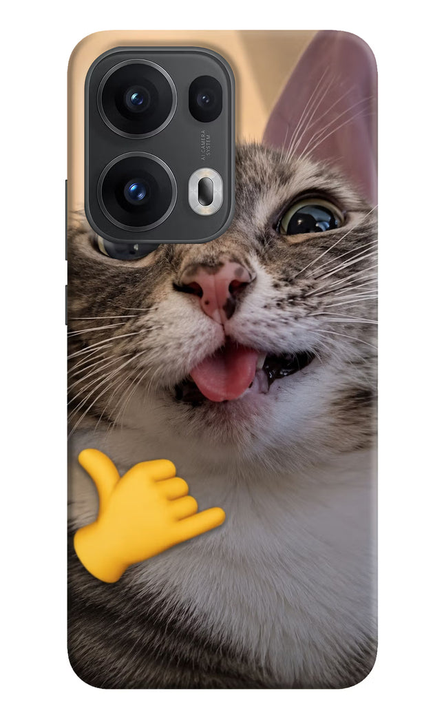 Silly Cat Call Oppo Reno13 Pro 5G Hard Case Back Cover by Casekaro