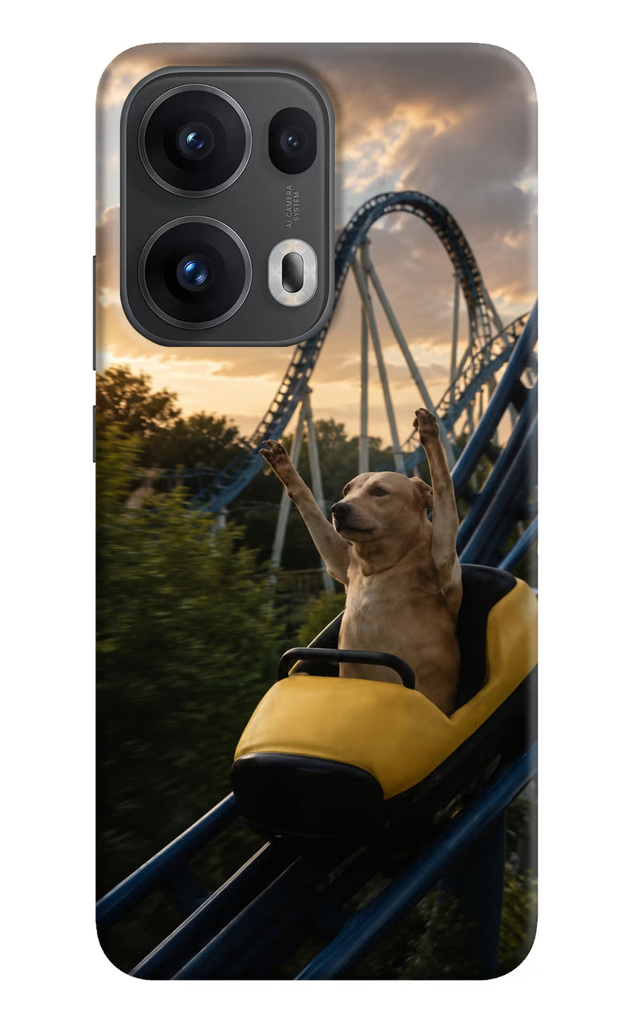 Rollercoaster Dog Oppo Reno13 Pro 5G Back Cover, Hard case