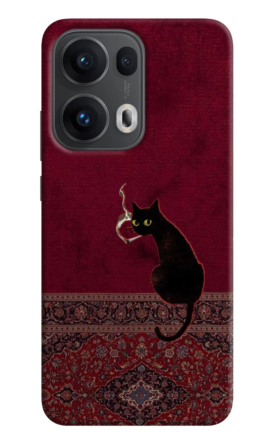 Midnight Cat Oppo Reno13 Pro 5G Back Cover, Hard case