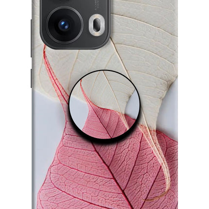 White Pink Leaf Oppo Reno13 Pro 5G Pop Case by Casekaro