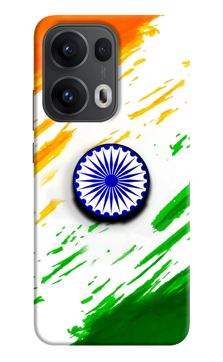 Indian Flag Ashoka Chakra Oppo Reno13 Pro 5G Pop Case, Hard case