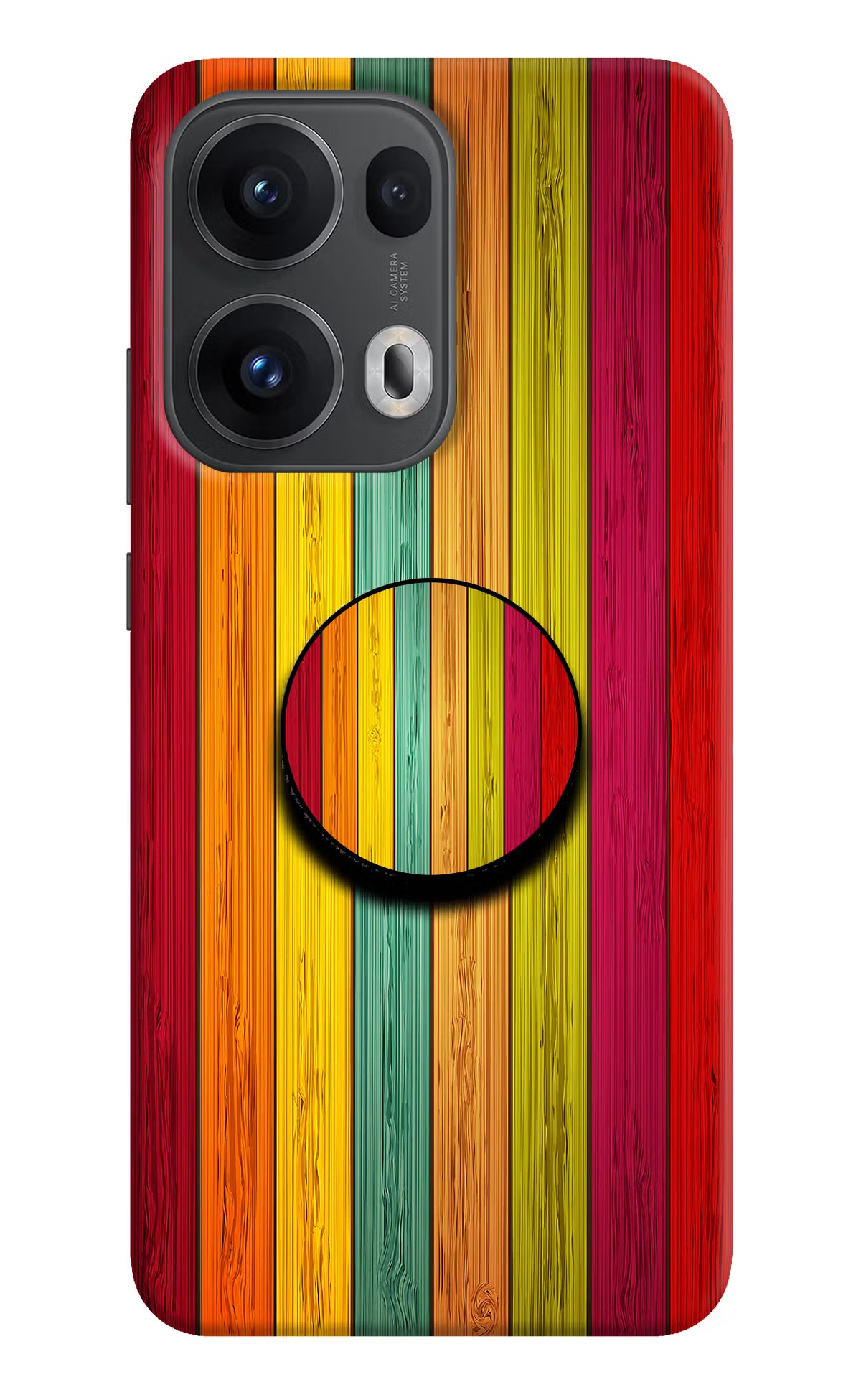 Multicolor Wooden Oppo Reno13 Pro 5G Pop Case by Casekaro