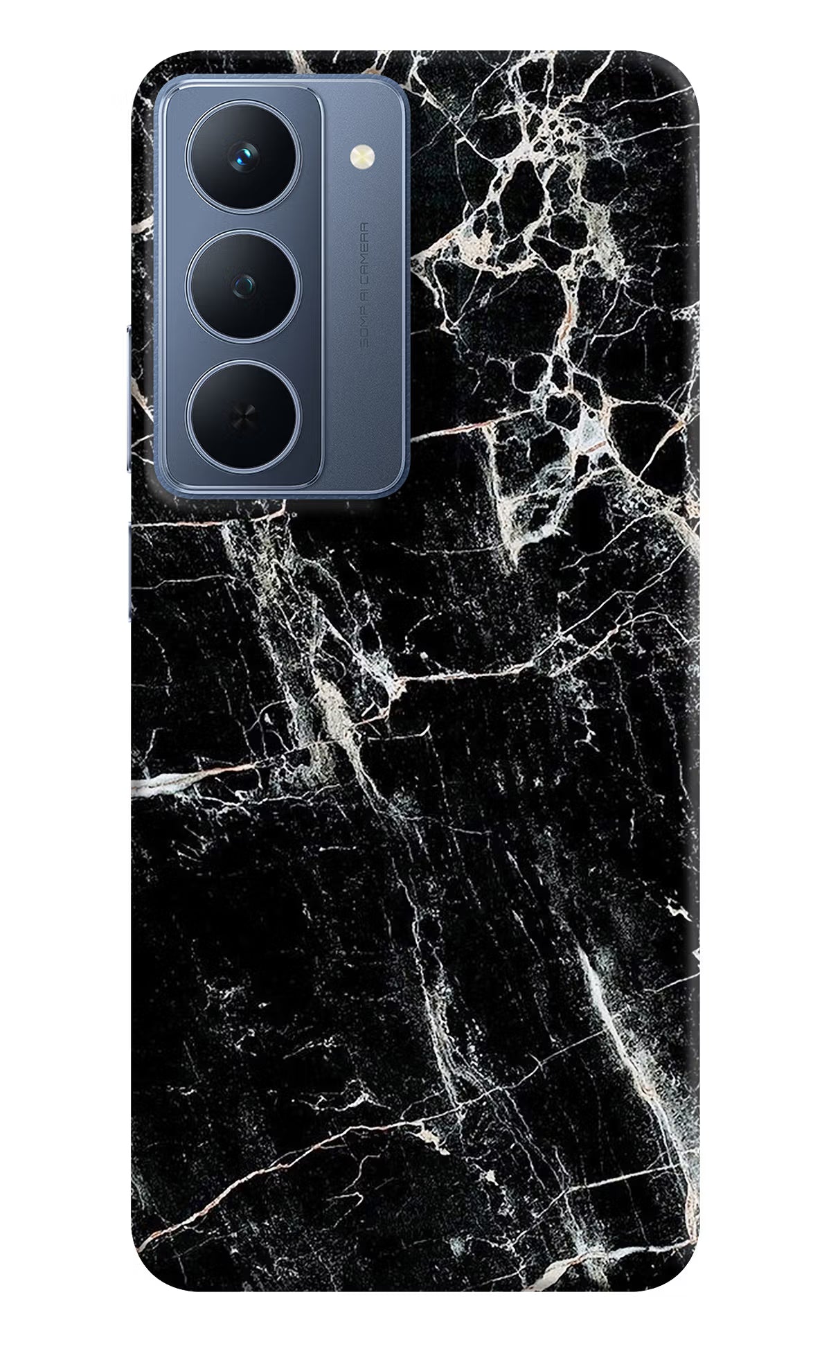 Black Marble Texture Realme P3x 5G Back Cover