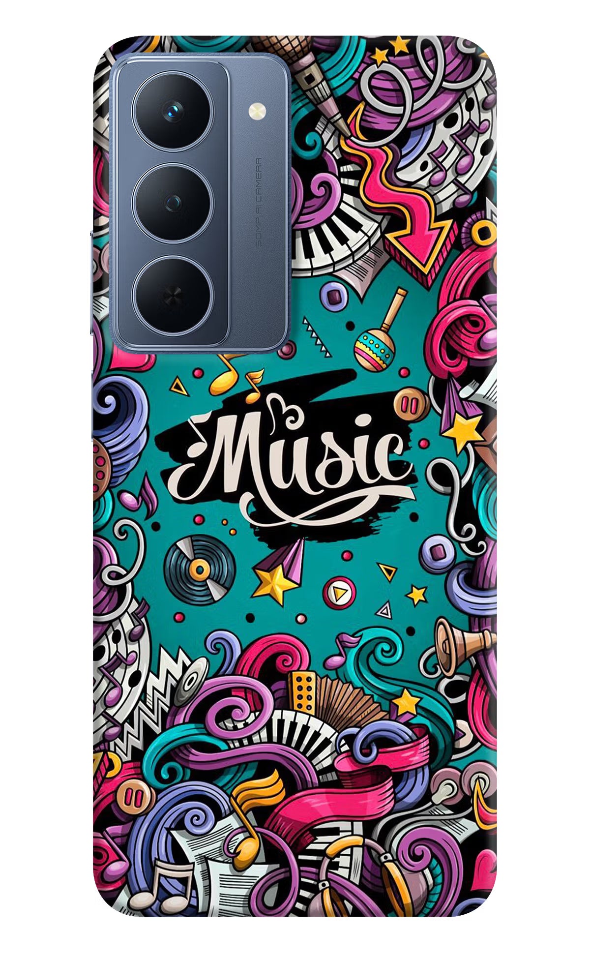 Music Graffiti Realme P3x 5G Back Cover