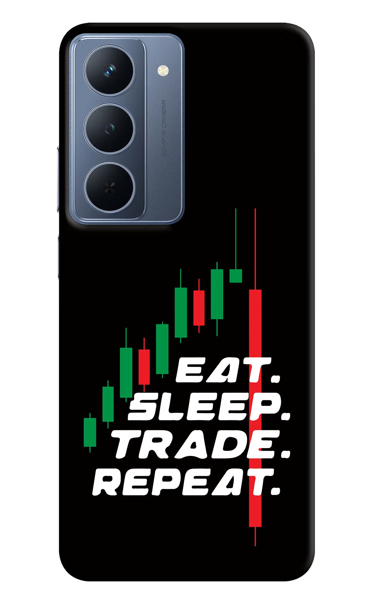 Eat Sleep Trade Repeat Realme P3x 5G Back Cover
