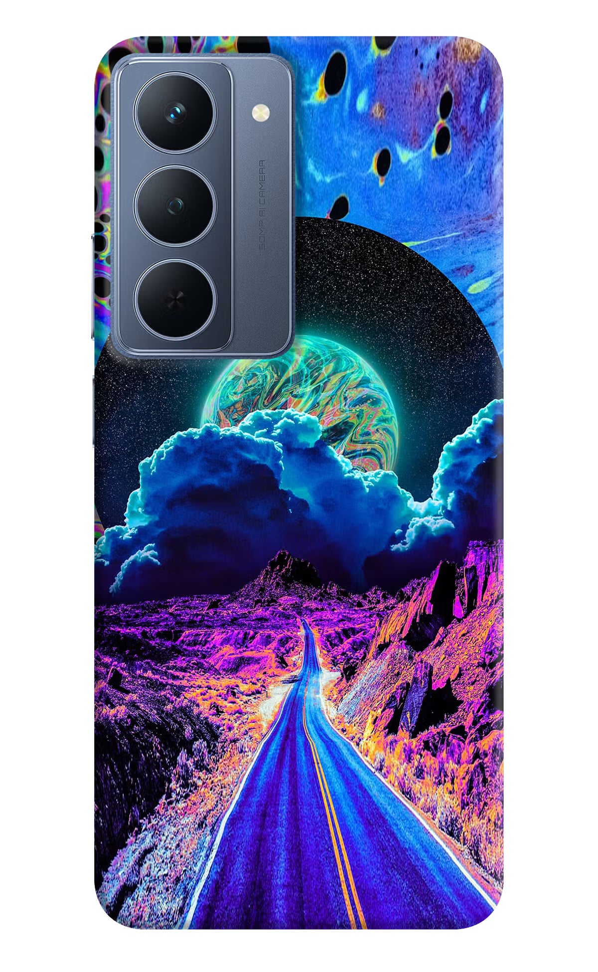 Psychedelic Painting Realme P3x 5G Back Cover
