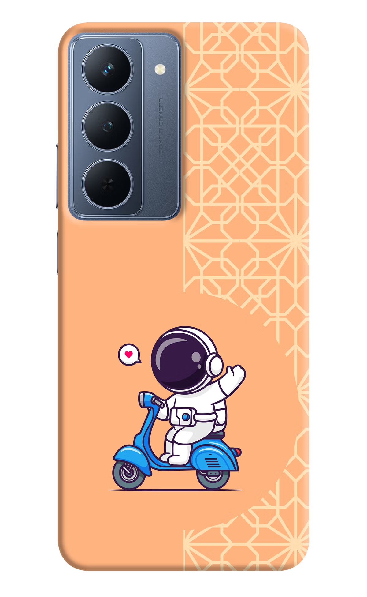 Cute Astronaut Riding Realme P3x 5G Back Cover