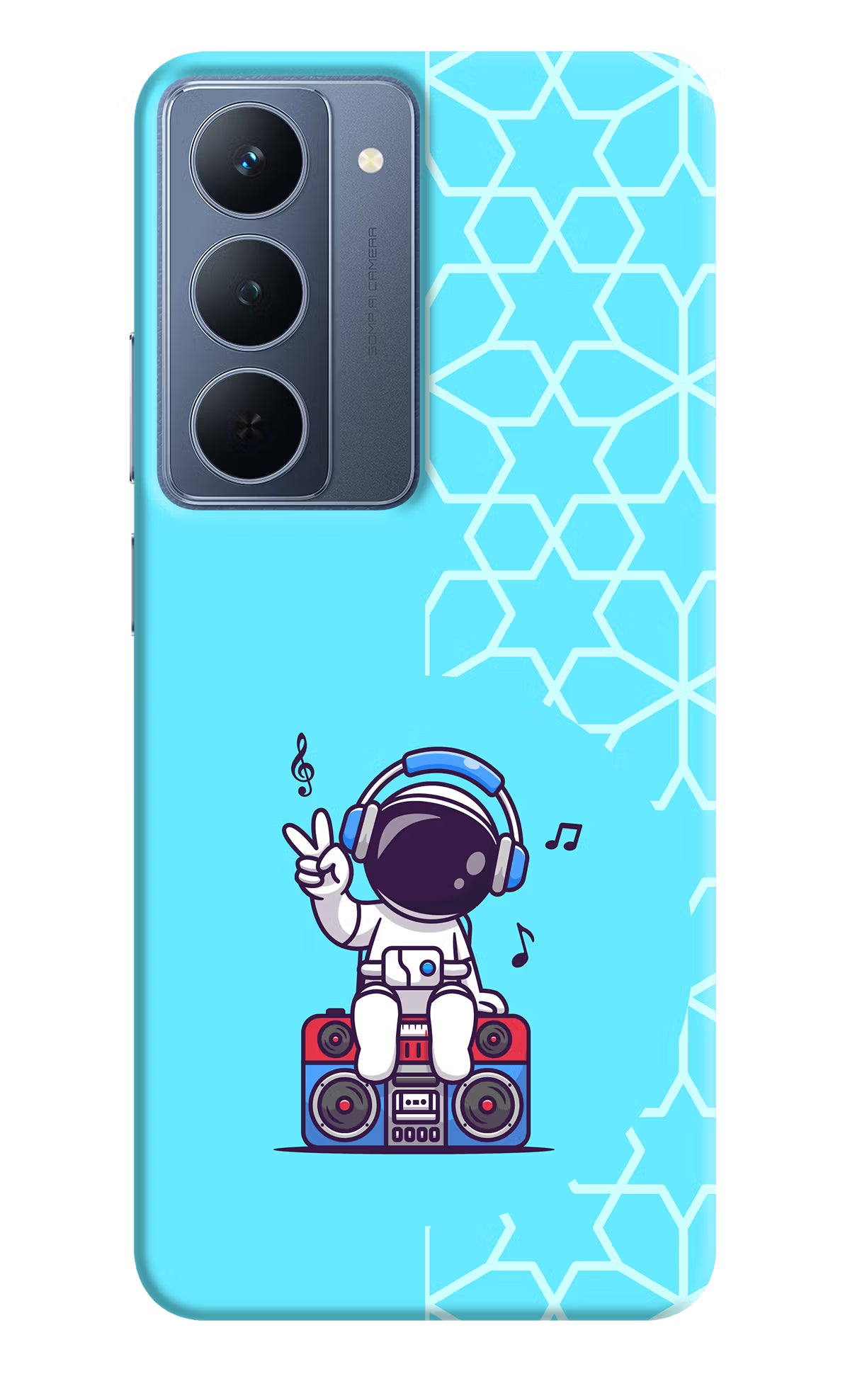 Cute Astronaut Chilling Realme P3x 5G Back Cover