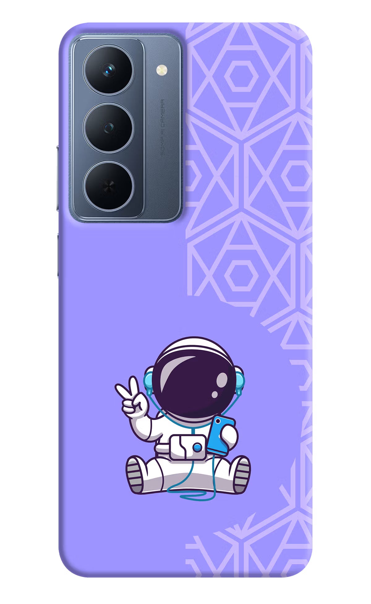 Cute Astronaut Chilling Realme P3x 5G Back Cover