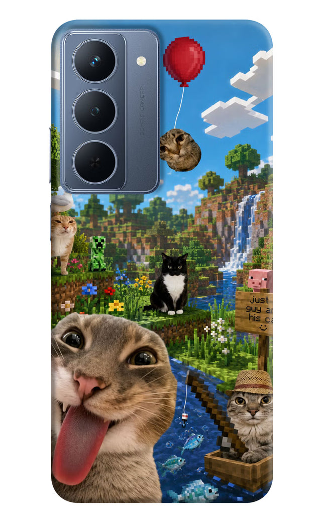 Minecraft Cat Chaos Realme P3x 5G Hard Case Back Cover by Casekaro