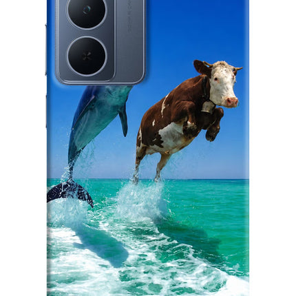 Dolphin vs Cow Realme P3x 5G Hard Case Back Cover by Casekaro