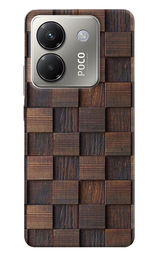 Wooden Cube Design Poco M7 Pro 5G Back Cover