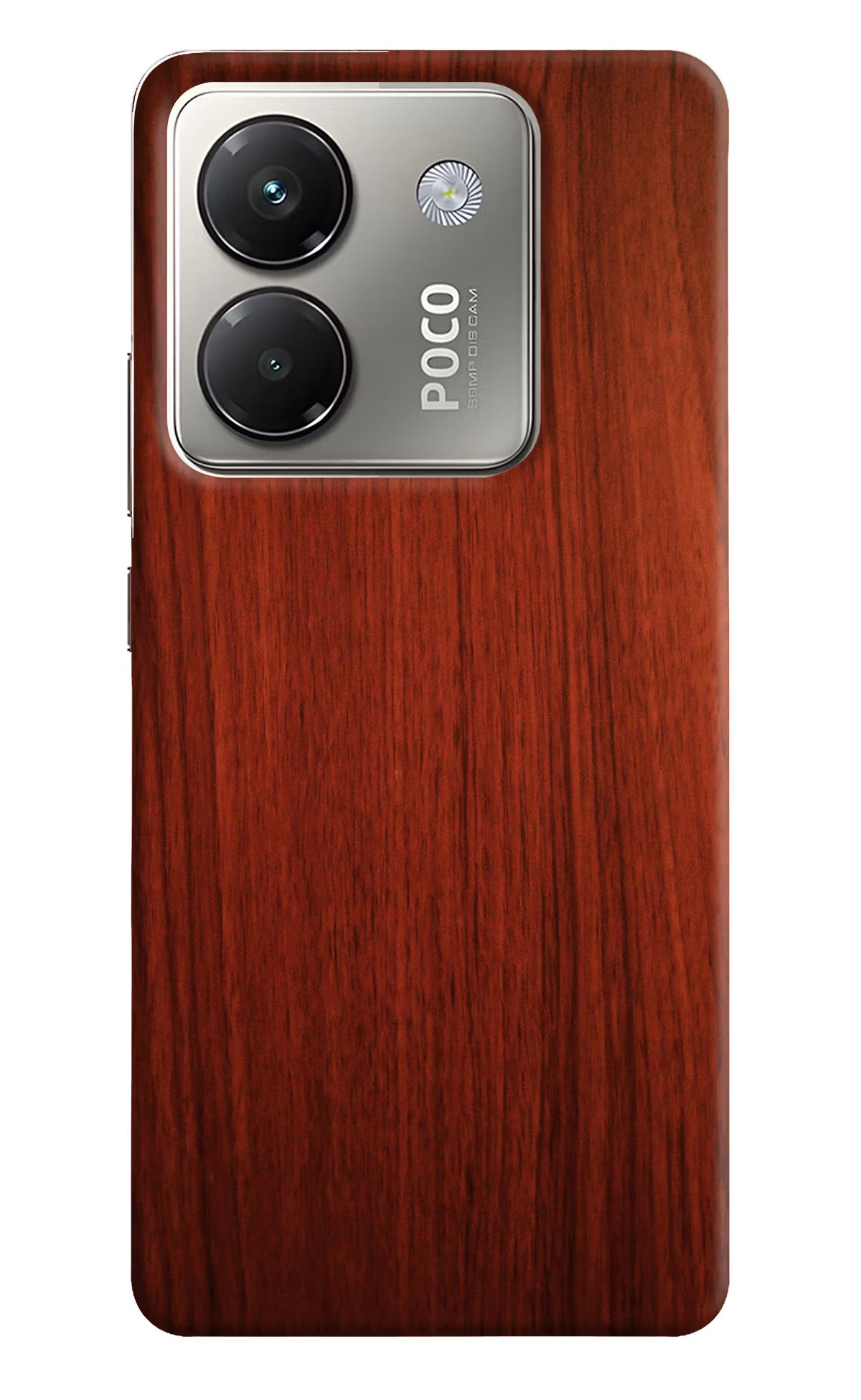Wooden Plain Pattern Poco M7 Pro 5G Back Cover