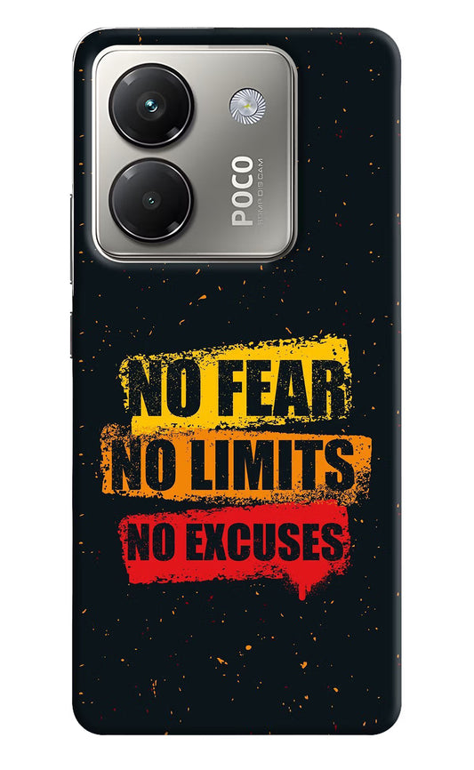 No Fear No Limits No Excuse Poco M7 Pro 5G Back Cover