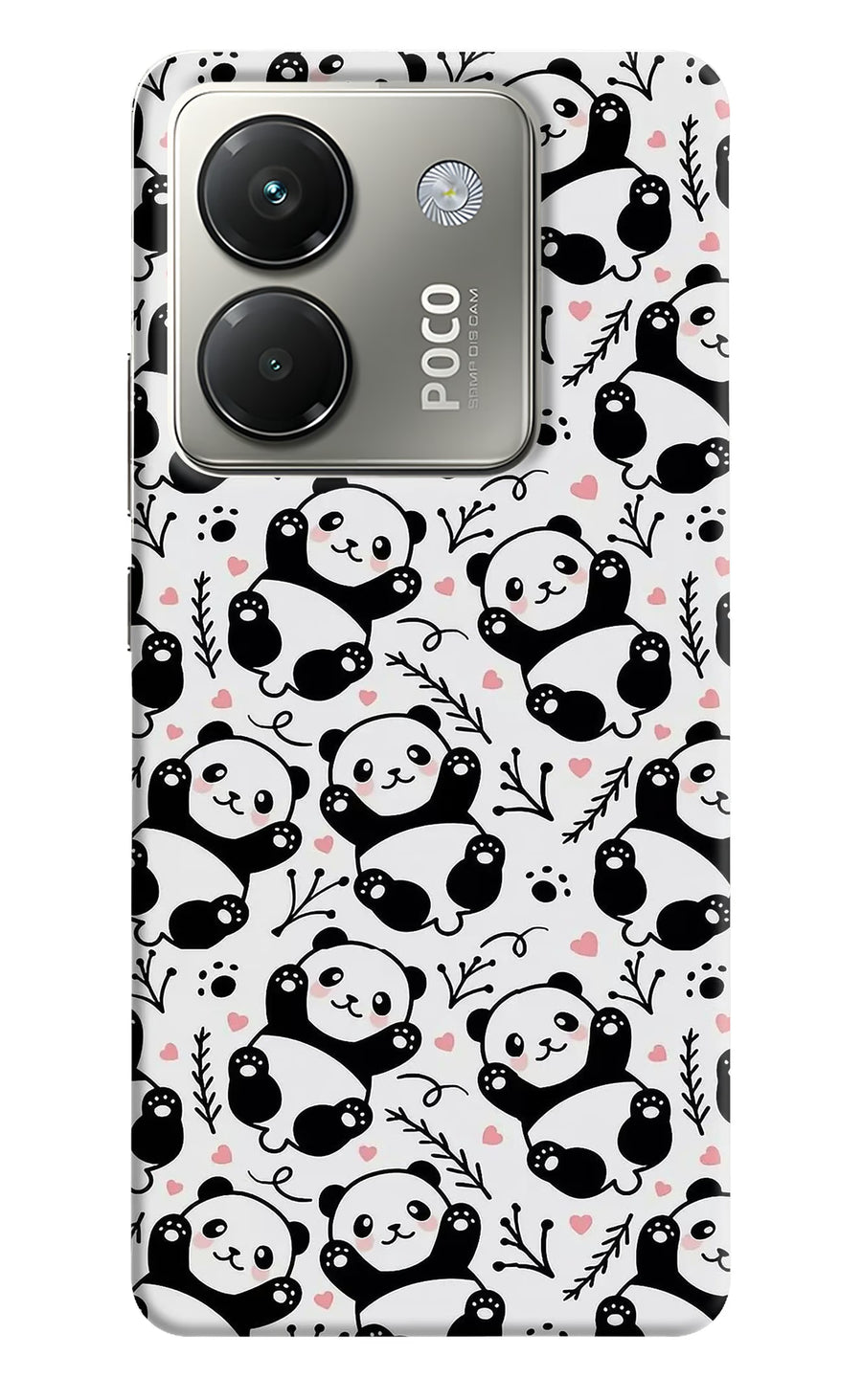 Cute Panda Poco M7 Pro 5G Back Cover, Hard case