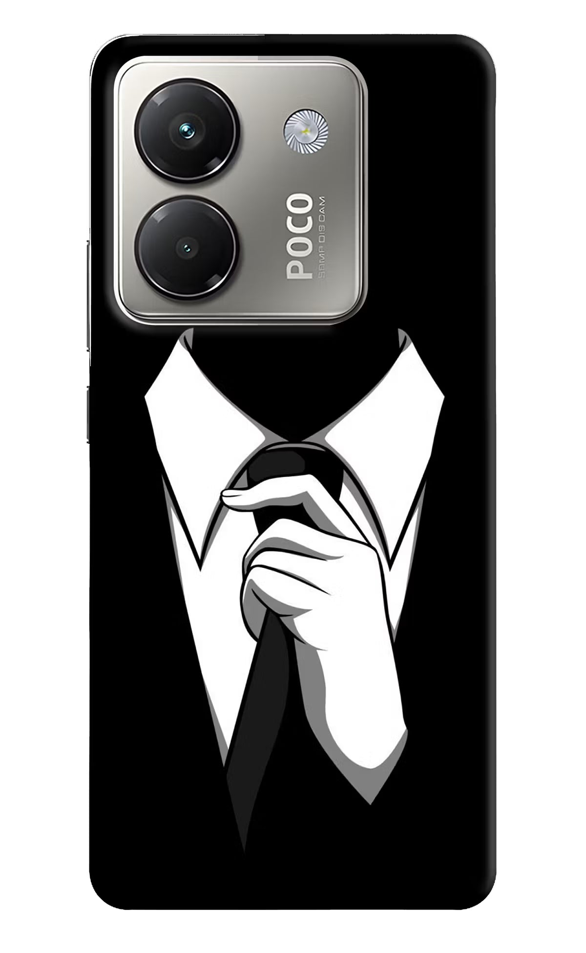 Black Tie Poco M7 Pro 5G Back Cover