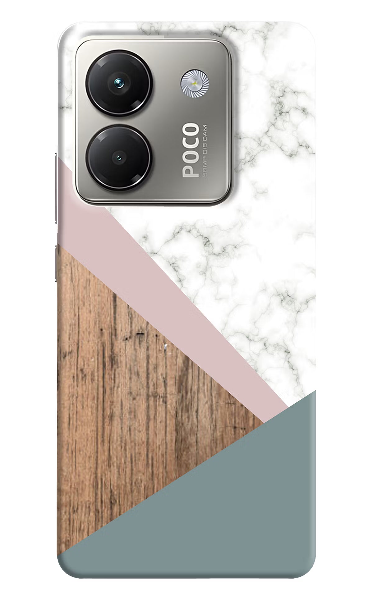 Marble wood Abstract Poco M7 Pro 5G Back Cover