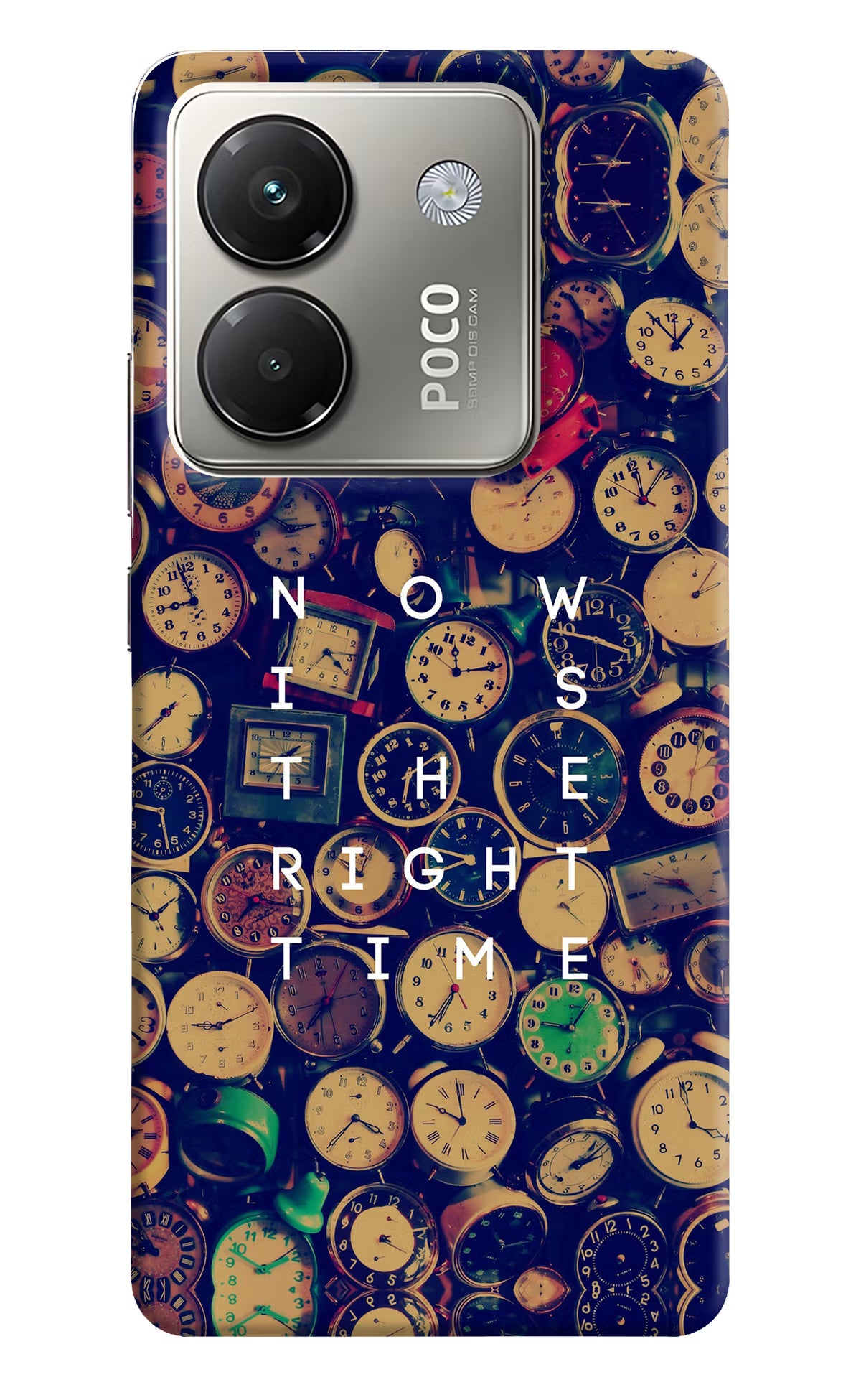 Now is the Right Time Quote Poco M7 Pro 5G Back Cover