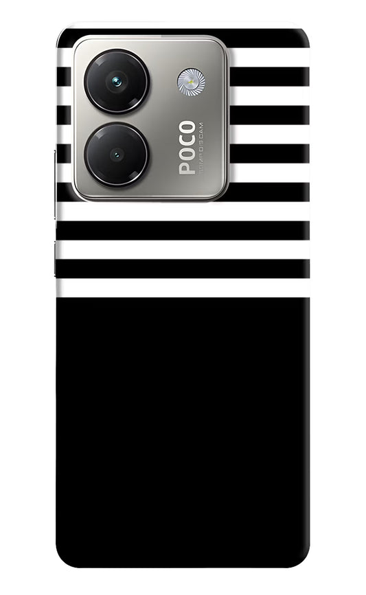 Black and White Print Poco M7 Pro 5G Back Cover