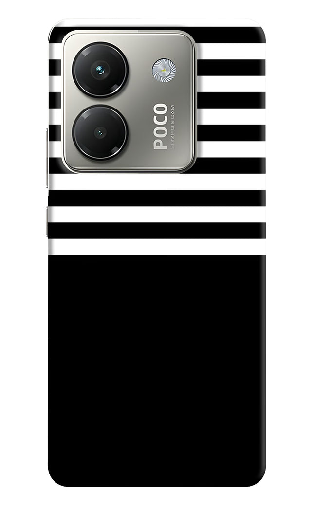 Black and White Print Poco M7 Pro 5G Hard Case Back Cover by Casekaro