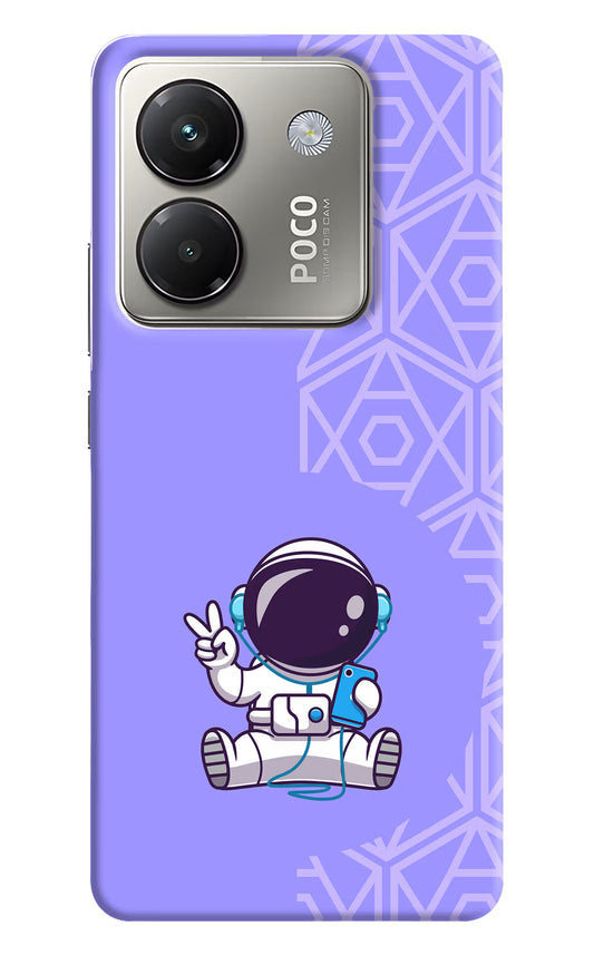 Cute Astronaut Chilling Poco M7 Pro 5G Back Cover
