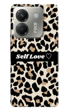 Leopard Print Self Love Poco M7 Pro 5G Hard Case Back Cover by Casekaro