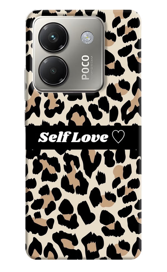 Leopard Print Self Love Poco M7 Pro 5G Back Cover