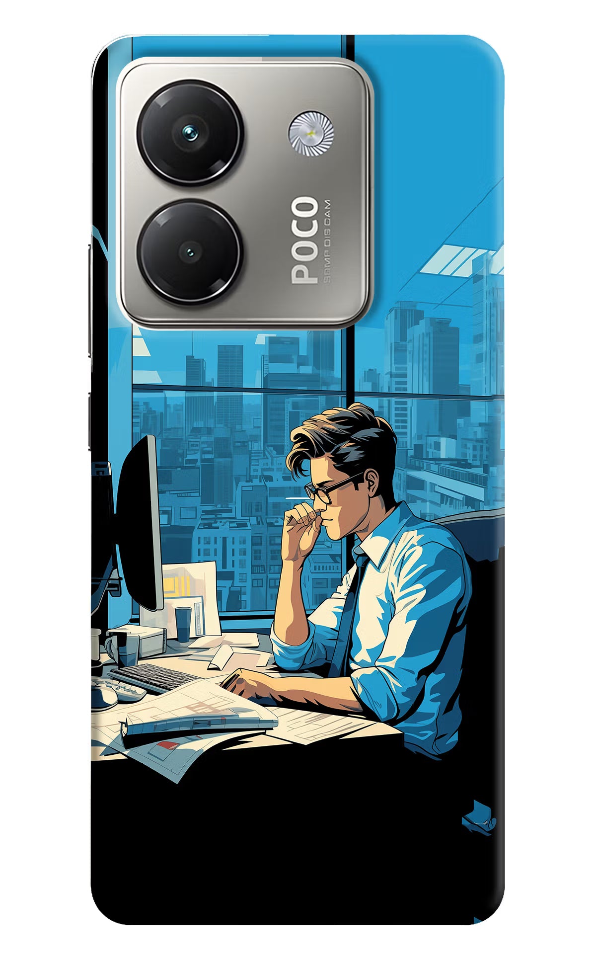 Focused Hustler (AI Generated) Poco M7 Pro 5G Back Cover