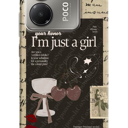 I am just a girl Poco M7 Pro 5G Back Cover