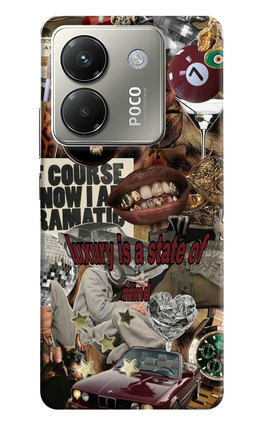 Luxury Poco M7 Pro 5G Back Cover, Hard case