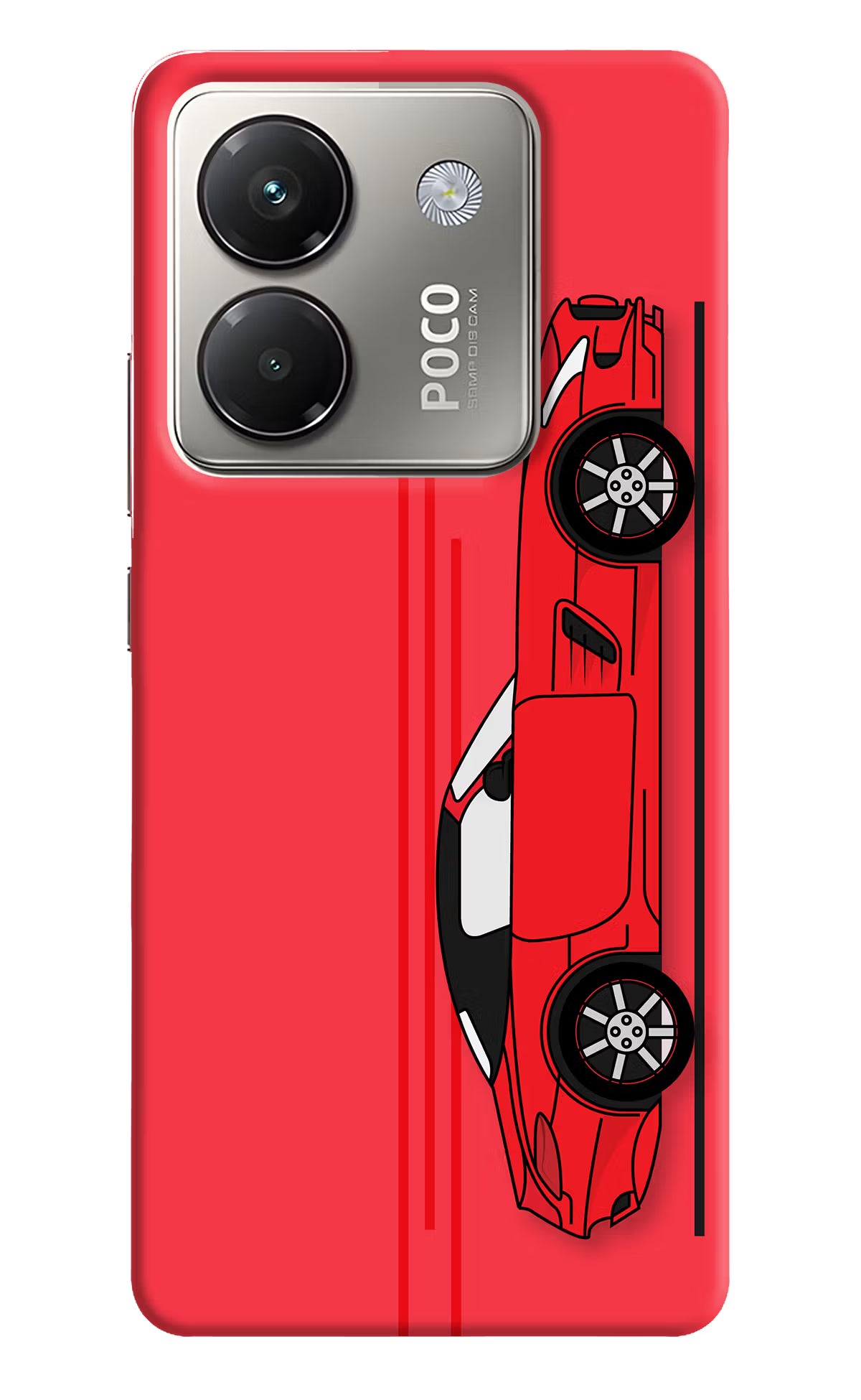 Red Velocity Poco M7 Pro 5G Back Cover