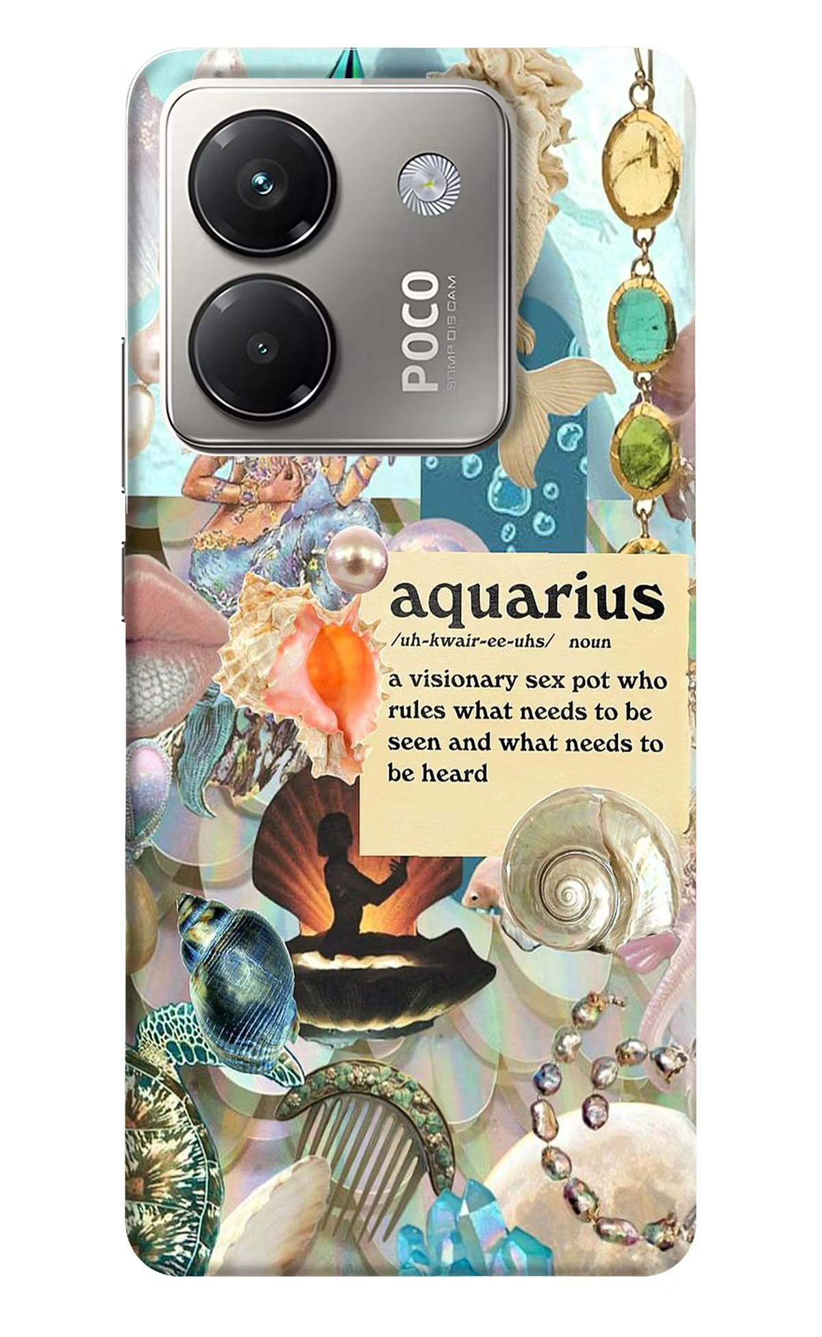 Aquarius Zodiac Poco M7 Pro 5G Back Cover