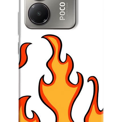 Fired Up – White Poco M7 Pro 5G Hard Case Back Cover by Casekaro