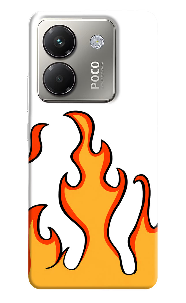 Fired Up – White Poco M7 Pro 5G Hard Case Back Cover by Casekaro