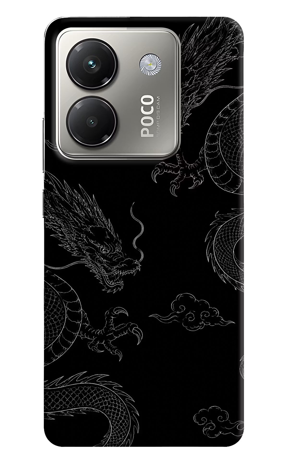 Twin Dragons Poco M7 Pro 5G Hard Case Back Cover by Casekaro