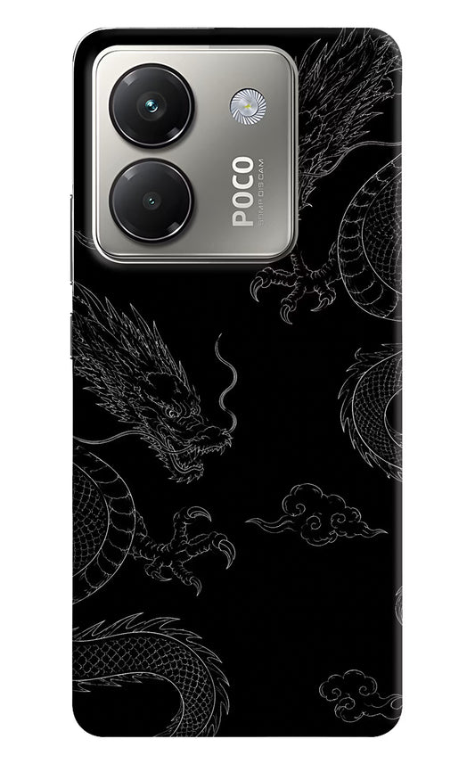 Twin Dragons Poco M7 Pro 5G Hard Case Back Cover by Casekaro