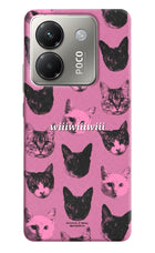 Pink Cats Poco M7 Pro 5G Hard Case Back Cover by Casekaro