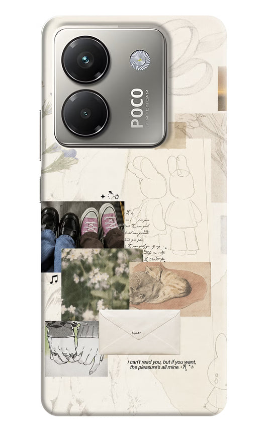 Soft Aesthetic Poco M7 Pro 5G Hard Case Back Cover by Casekaro