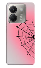 Pink Web Poco M7 Pro 5G Hard Case Back Cover by Casekaro