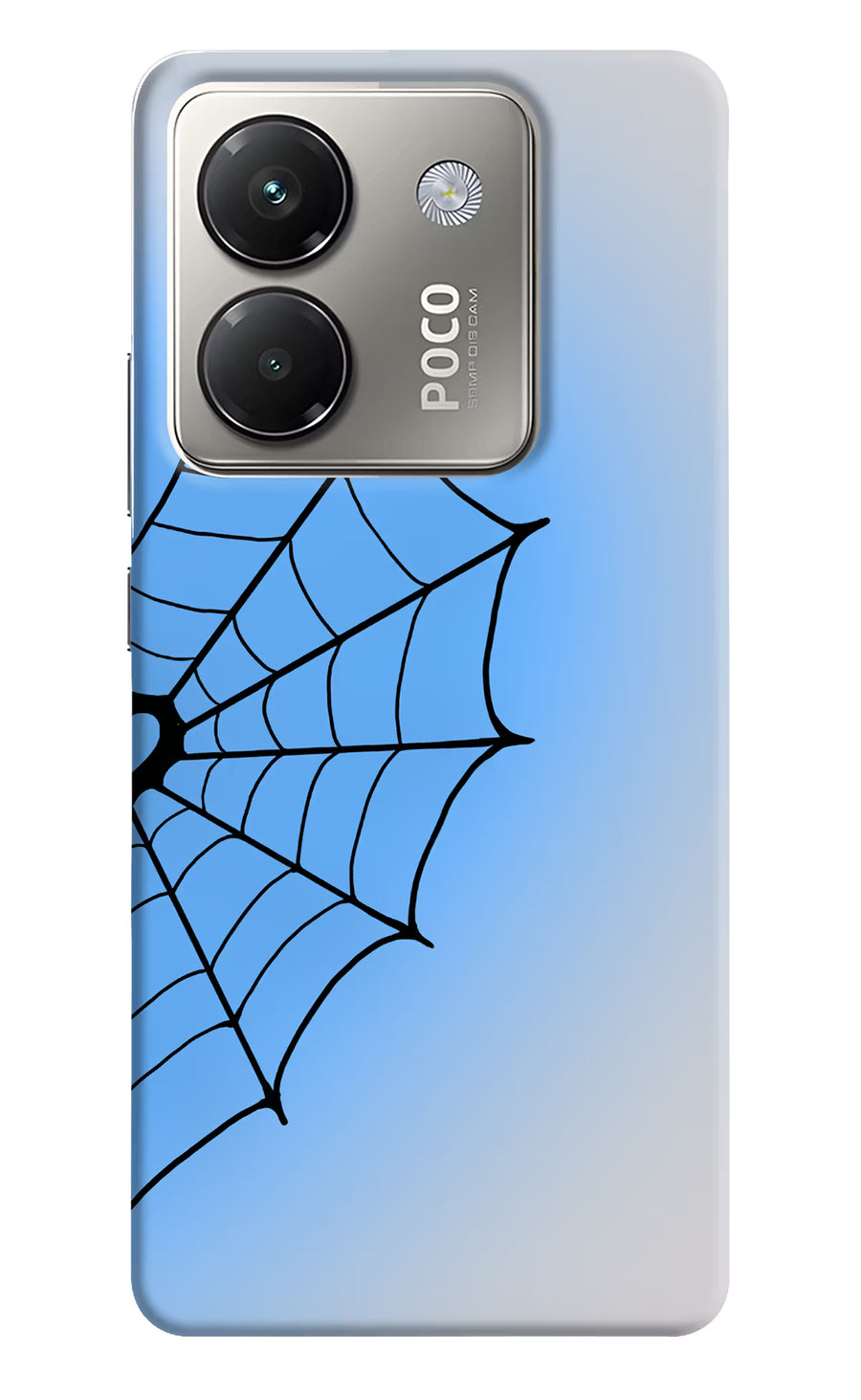 Blue Web Poco M7 Pro 5G Back Cover, Hard case